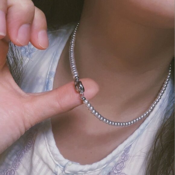 ✨ Artificial Pearl Beaded Necklace - Multiple Sizes & Lengths - Picture 2 of 7